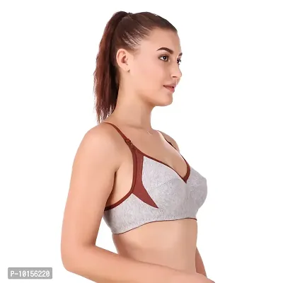 Sizzling Multicoloured Cotton Blend Non Padded Wirefree Bras For Women Pack Of 1-thumb4