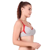 Sizzling Multicoloured Cotton Blend Non Padded Wirefree Bras For Women Pack Of 1-thumb3