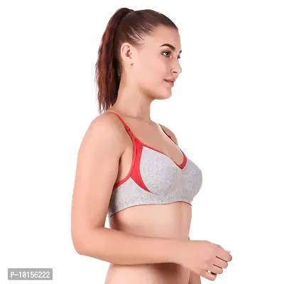 Sizzling Multicoloured Cotton Blend Non Padded Wirefree Bras For Women Pack Of 1-thumb4