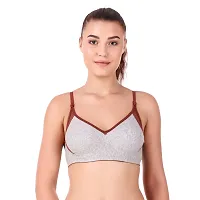 Sizzling Multicoloured Cotton Blend Non Padded Wirefree Bras For Women Pack Of 1-thumb1