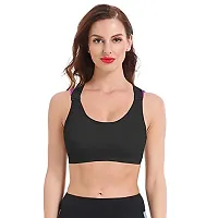 Flicarts Women's Fitness Push-up,Nylon Light Padded,Non-Wired Sports Zym Bra-thumb1