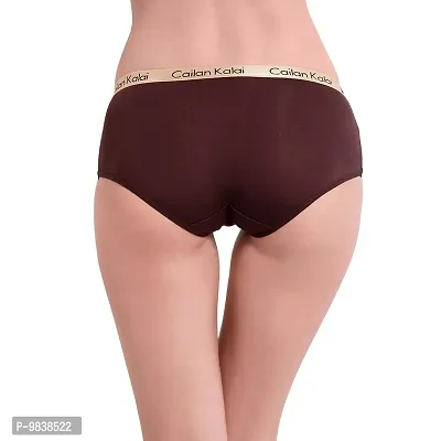 Flicarts Cailan Kalai Women's Hipster Panty(Pack of 2) (L, Brown)-thumb4