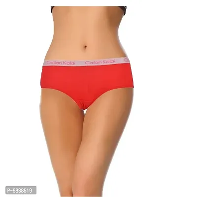 Flicarts Cailan Kalai Women's Nylon Hipster Panty (L, Red)-thumb3