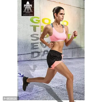 Flicarts Women's Fitness Push-up,Nylon Light Padded,Non-Wired Sports Zym Bra-thumb3