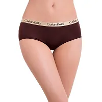 Flicarts Cailan Kalai Women's Hipster Panty(Pack of 2) (L, Brown)-thumb1