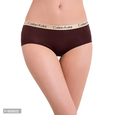 Flicarts Cailan Kalai Women's Hipster Panty(Pack of 2) (L, Brown)-thumb2