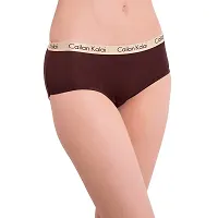 Flicarts Cailan Kalai Women's Hipster Panty(Pack of 2) (L, Brown)-thumb2