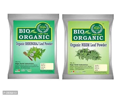 sign GOLD Organic Bhringraj  Neem Powder 100% Natural (200 g)