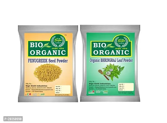 Ayurveda Fenugreek Powder and Bhringraj Powder - Set of 2??(200 g)-thumb0