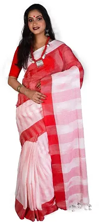 SHARMA HANDLOOM Textile Women's Jharna Soft Cotton Saree with Blouse Piece