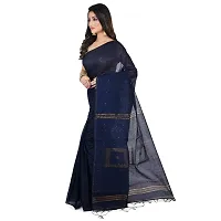 NILUS Soft Cotton Blend Sequence Box Handloom Saree For Women (Color : Dark Blue)-thumb1