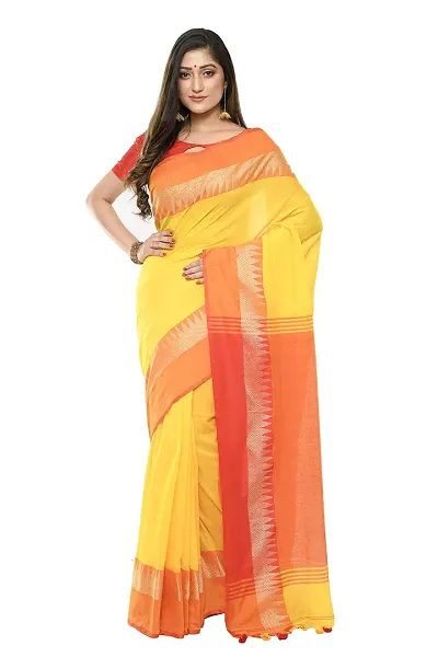 DREAM PARLU CHECK SAREE (Green-Orange-Grey)