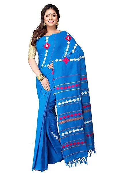 Stylish Self Pattern Saree Without Blouse Piece For Women