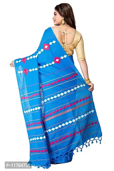 Fulia Handloom Khesh Applick Saree (Tute), With Blouse Peice-thumb3