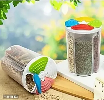 Container Jar Set, Plastic Square Kitchen Storage Pack Of 2