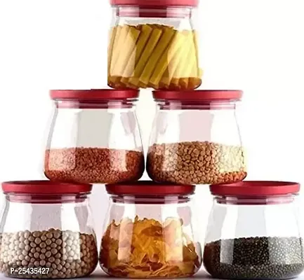 Container Jar Set, Plastic Square Kitchen Storage, Pack Of 6-thumb0