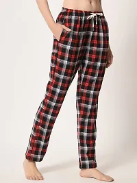 IRIZA Women's Cotton Check Pyjama with Drawstring RedBlackBox (XS)-thumb4