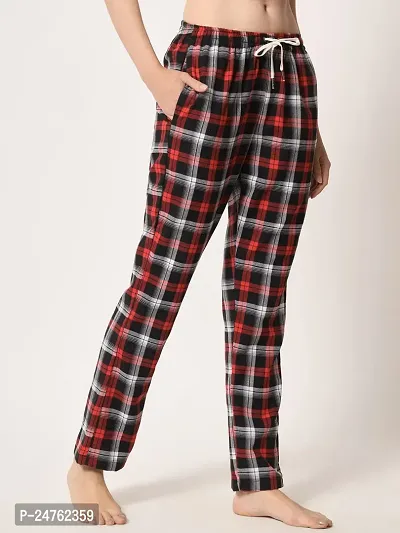 IRIZA Women's Cotton Check Pyjama with Drawstring RedBlackBox (XS)-thumb5