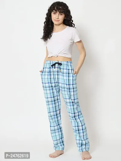 IRIZA Women's Cotton Check Pyjama with Drawstring-thumb5