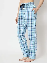 IRIZA Women's Cotton Check Pyjama with Drawstring-thumb1