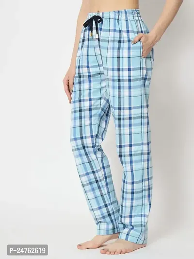 IRIZA Women's Cotton Check Pyjama with Drawstring-thumb2