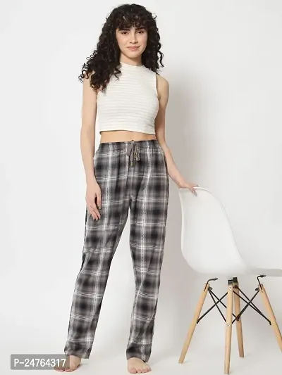 IRIZA Women's Cotton Check Pyjama With Drawstring (XXL, BigboxBlackWhite)-thumb5