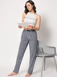 IRIZA Women's Cotton Check Pyjama with Drawstring-thumb3