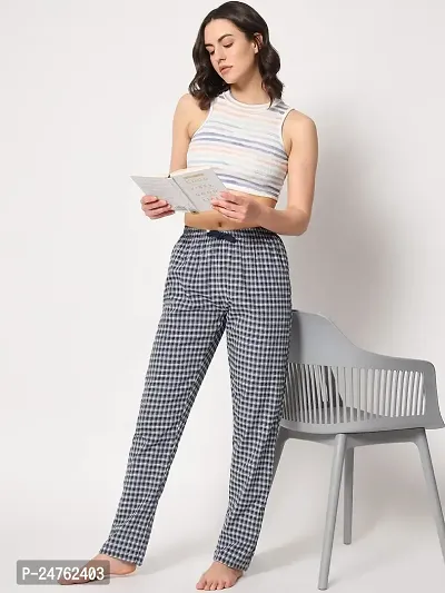 IRIZA Women's Cotton Check Pyjama with Drawstring-thumb4