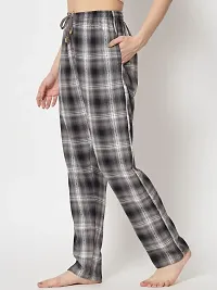 IRIZA Women's Cotton Check Pyjama With Drawstring (XXL, BigboxBlackWhite)-thumb2