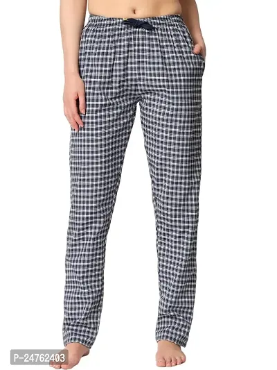 IRIZA Women's Cotton Check Pyjama with Drawstring-thumb0