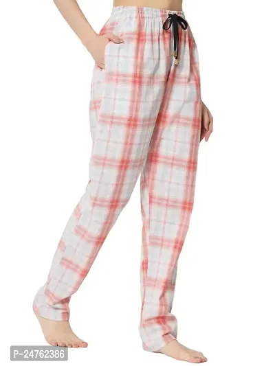 IRIZA Women's Cotton Check Pyjama with Drawstring