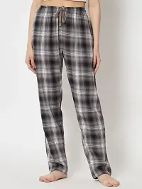 IRIZA Women's Cotton Check Pyjama With Drawstring (XXL, BigboxBlackWhite)-thumb1