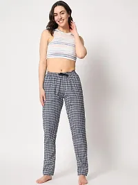 IRIZA Women's Cotton Check Pyjama with Drawstring-thumb1