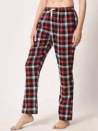 IRIZA Women's Cotton Check Pyjama with Drawstring RedBlackBox (XS)-thumb2