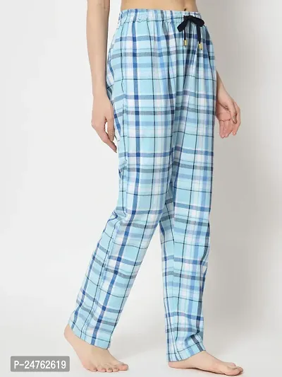 IRIZA Women's Cotton Check Pyjama with Drawstring-thumb3