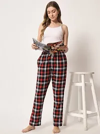 IRIZA Women's Cotton Check Pyjama with Drawstring RedBlackBox (XS)-thumb3