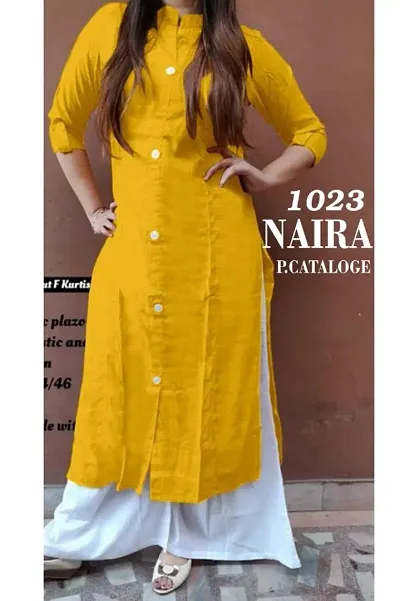 Stylish Rayon Solid Kurtas For Women