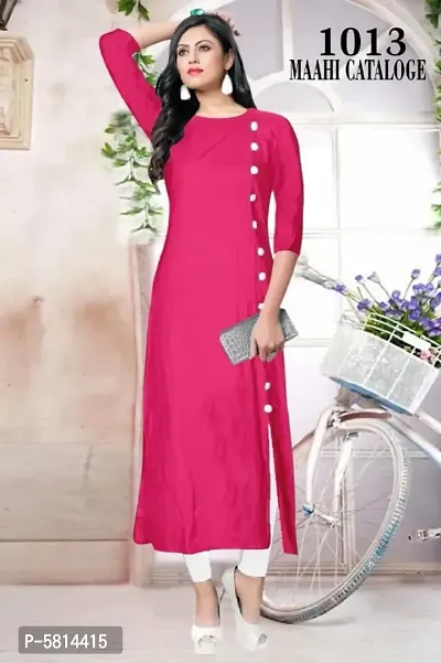 Latest Attractive Rayon Stitched Kurta-thumb0