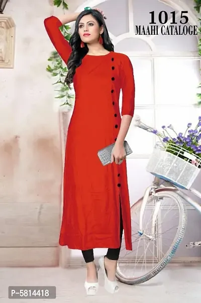 Latest Attractive Rayon Stitched Kurta-thumb0