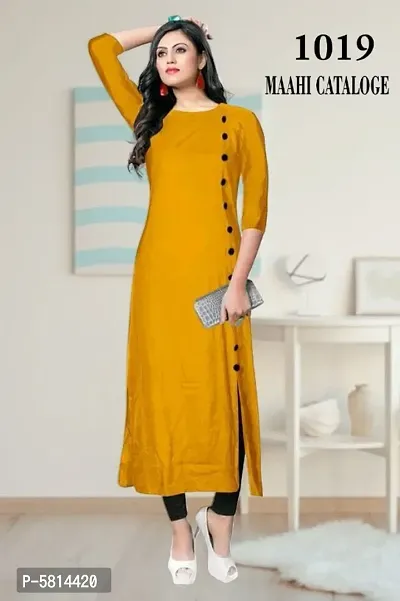 Latest Attractive Rayon Stitched Kurta-thumb0