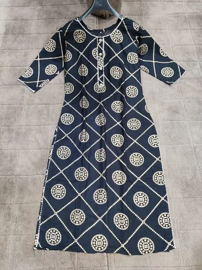 Woman Rayon Printed A-line Kurti