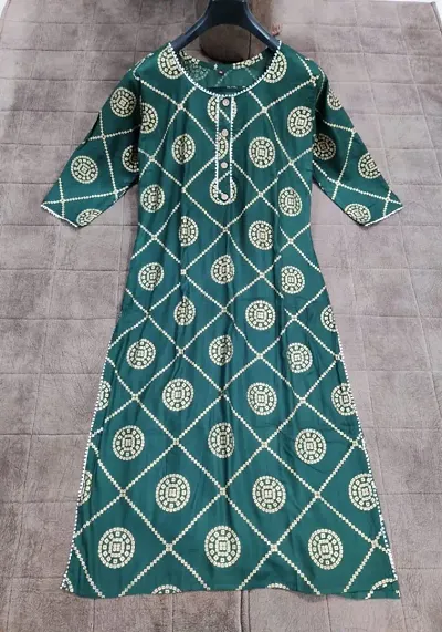 Woman Rayon Printed A-line Kurti