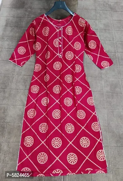 Maroon Rayon Kurta For Women