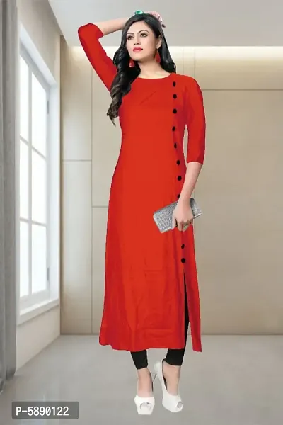 Latest Beautiful Rayon Stitched Kurta for Women-thumb0