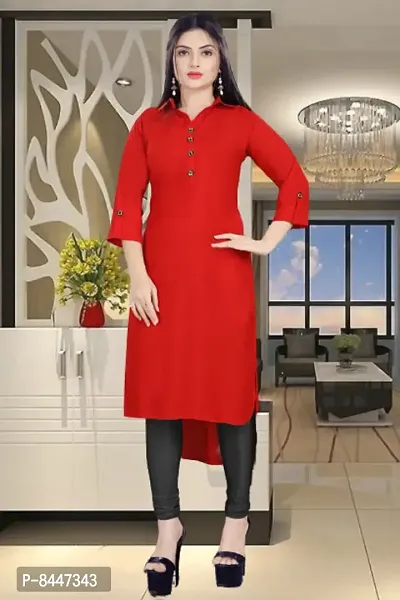 Exclusive Rayon Solid Kurta For Women-thumb0