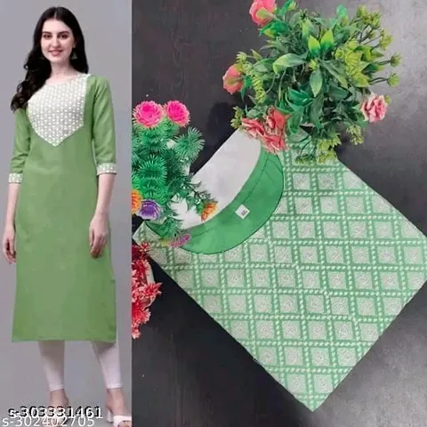 Latest New Embroidery Cotton Stitched Kurti