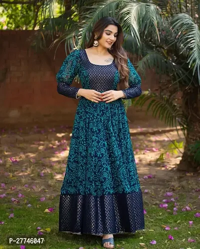 Fancy Cotton Ethnic Gowns For Women-thumb2