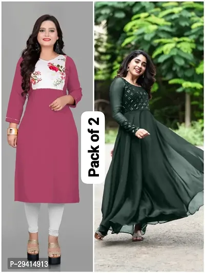 Attractive Pack of 2  Gown for Women