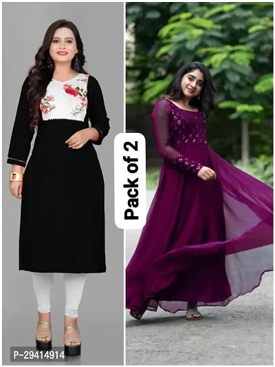 Attractive Pack of 2  Gown for Women