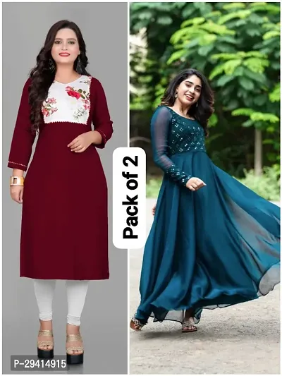 Attractive Pack of 2  Gown for Women